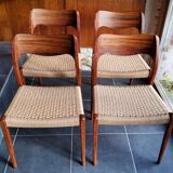 4 rosewood chairs by Niels Otto Møller model 71, Denmark 1950