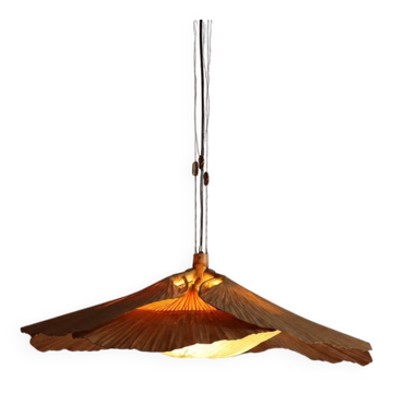 Uchiwa Hana II chandelier by Ingo Maurer for Design M, 1970s