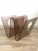 Smoked Plexiglas magazine rack by Michel Dumas