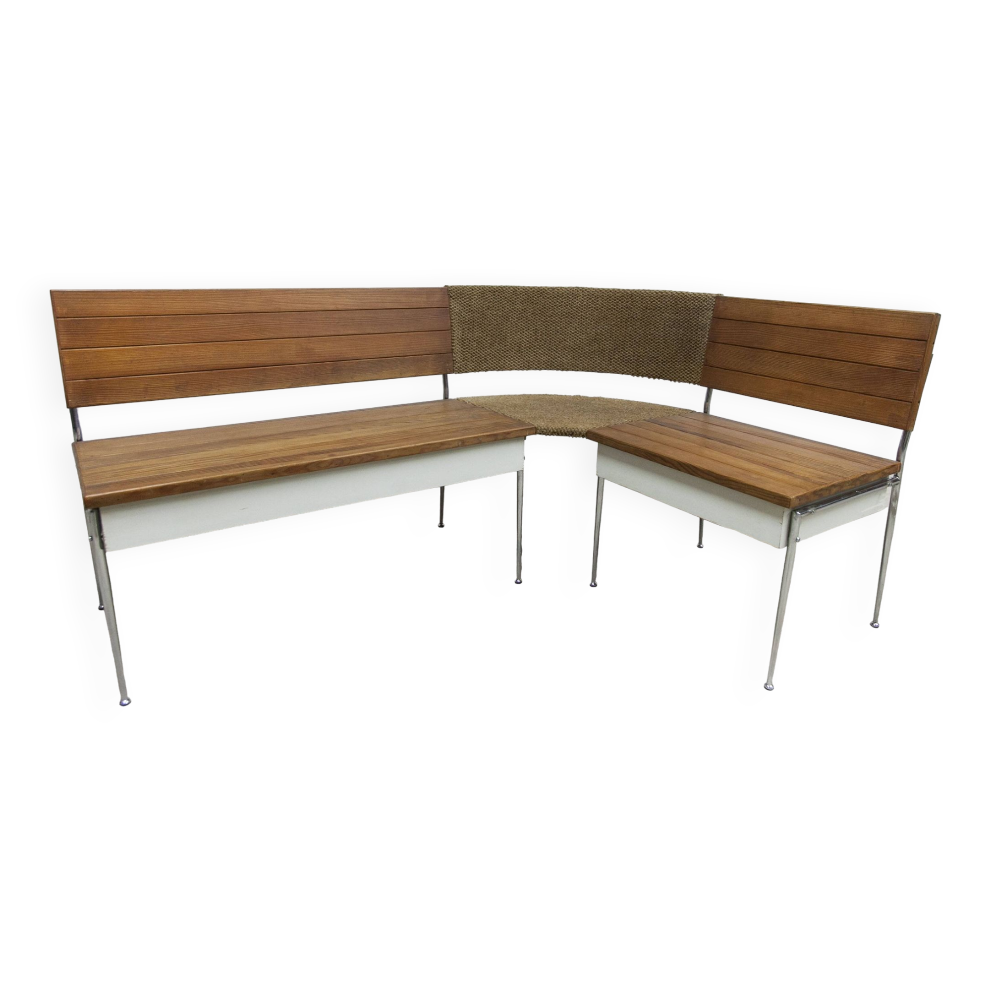 1970 wooden kitchen corner bench set