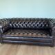 Chesterfield 3-seater sofa - Marway - genuine leather