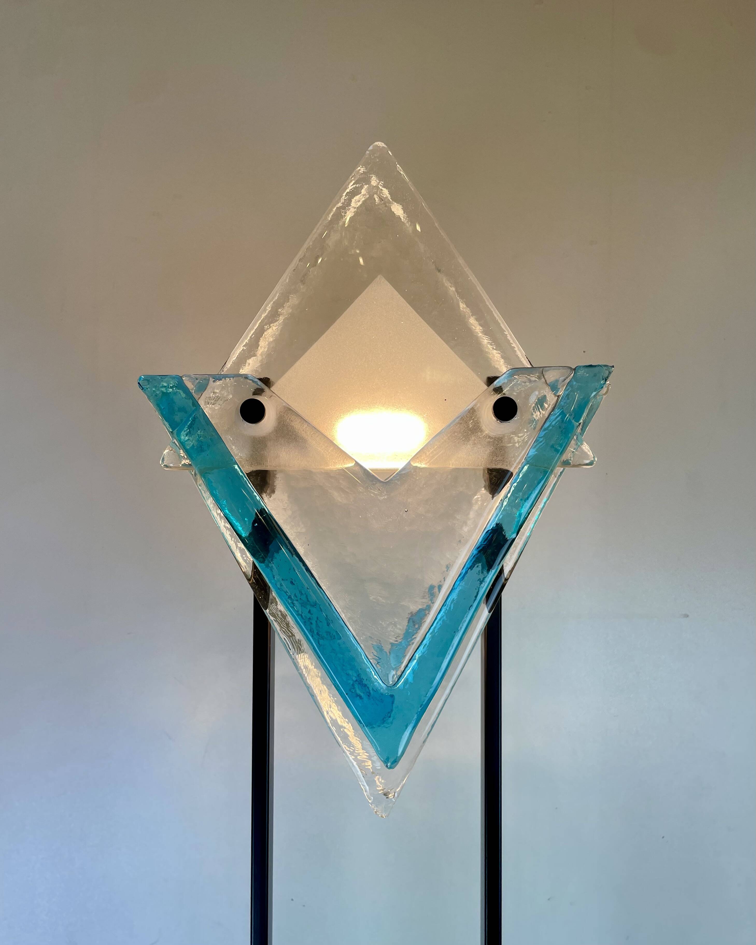 Post-Modern Floor Lamp att. to Mazzega, Italy, 1980s