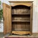 19th-century country wardrobe in blonde chestnut.