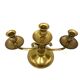 Brass three-arm candlestick