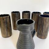 Matte and glazed ceramic vase
