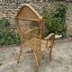 Antique rattan armchair
