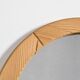 Round solid pine mirror, Les Arcs, circa 1980