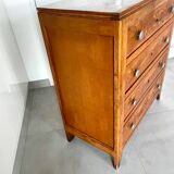 Vintage oak chest of drawers with 4 drawers, 1950s