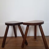 Set of 2 tripod stools