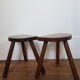 Set of 2 tripod stools
