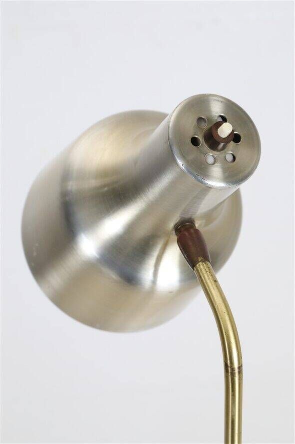 Dansa lamp / C. V. Østergaard floor lamp / reading lamp with "rocket" base / 1960s / 1970s / brass / Danish modern design