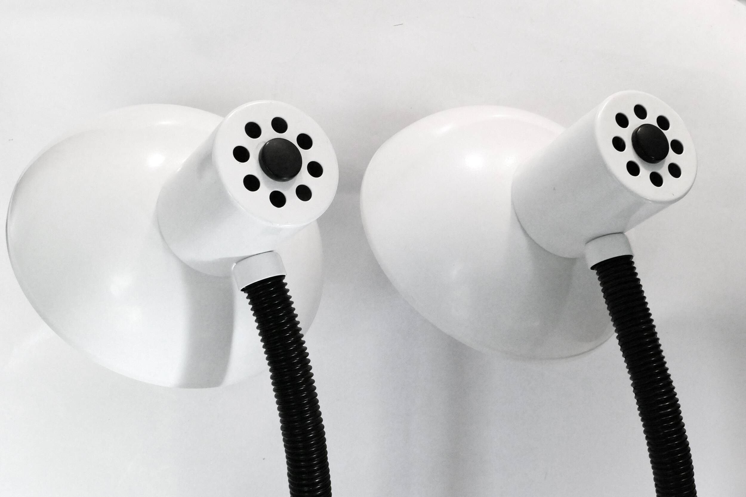 Pair of identical desk or bedside lamps 1970