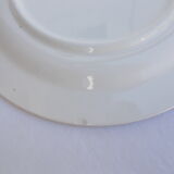Ensemble 4 assiettes plates blanche et bleu
