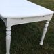 Ensemble table de ferme  blanche et quatre chaises