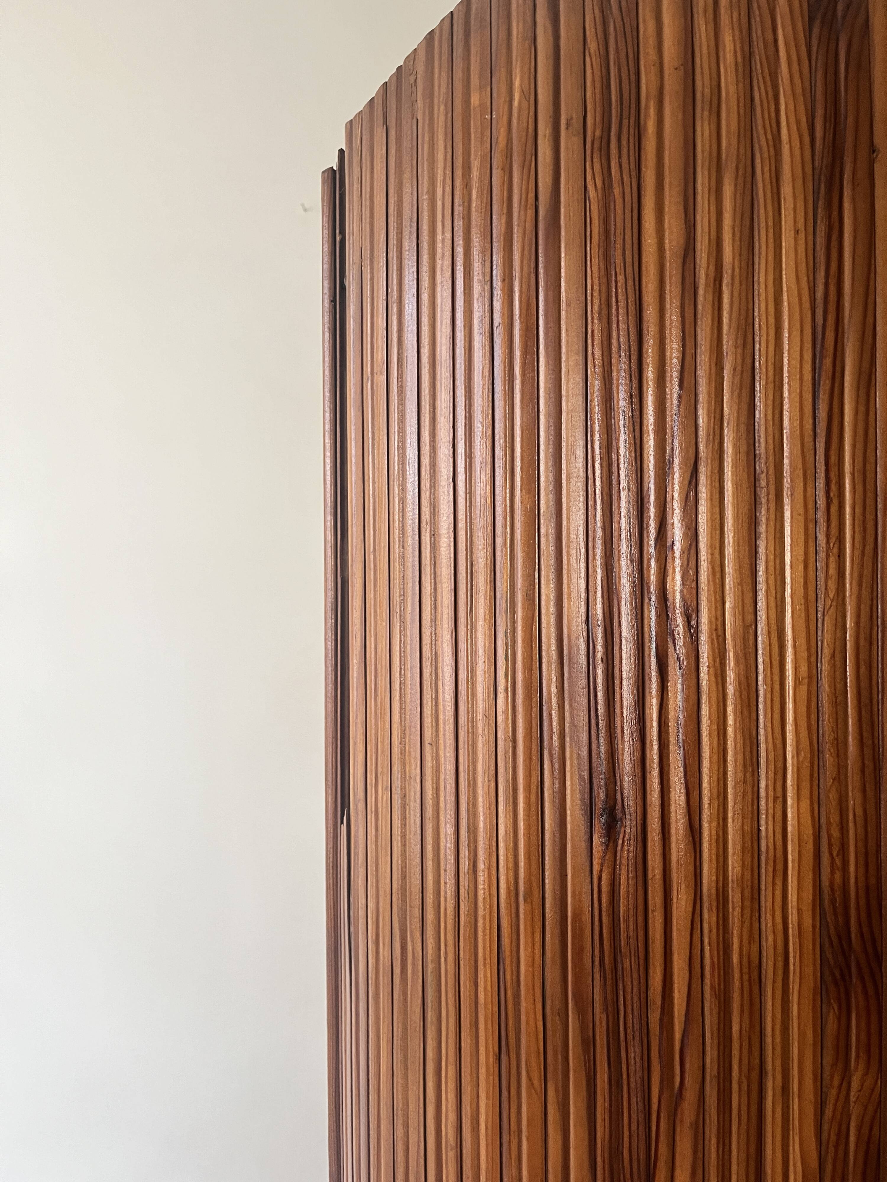 Wooden designer screen - Baumann by SNSA - circa 1950