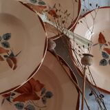 "Digoin Sarreguemines" soup plate service