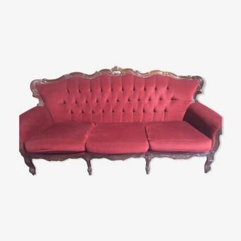 3-seater upholstered sofa louisxv style