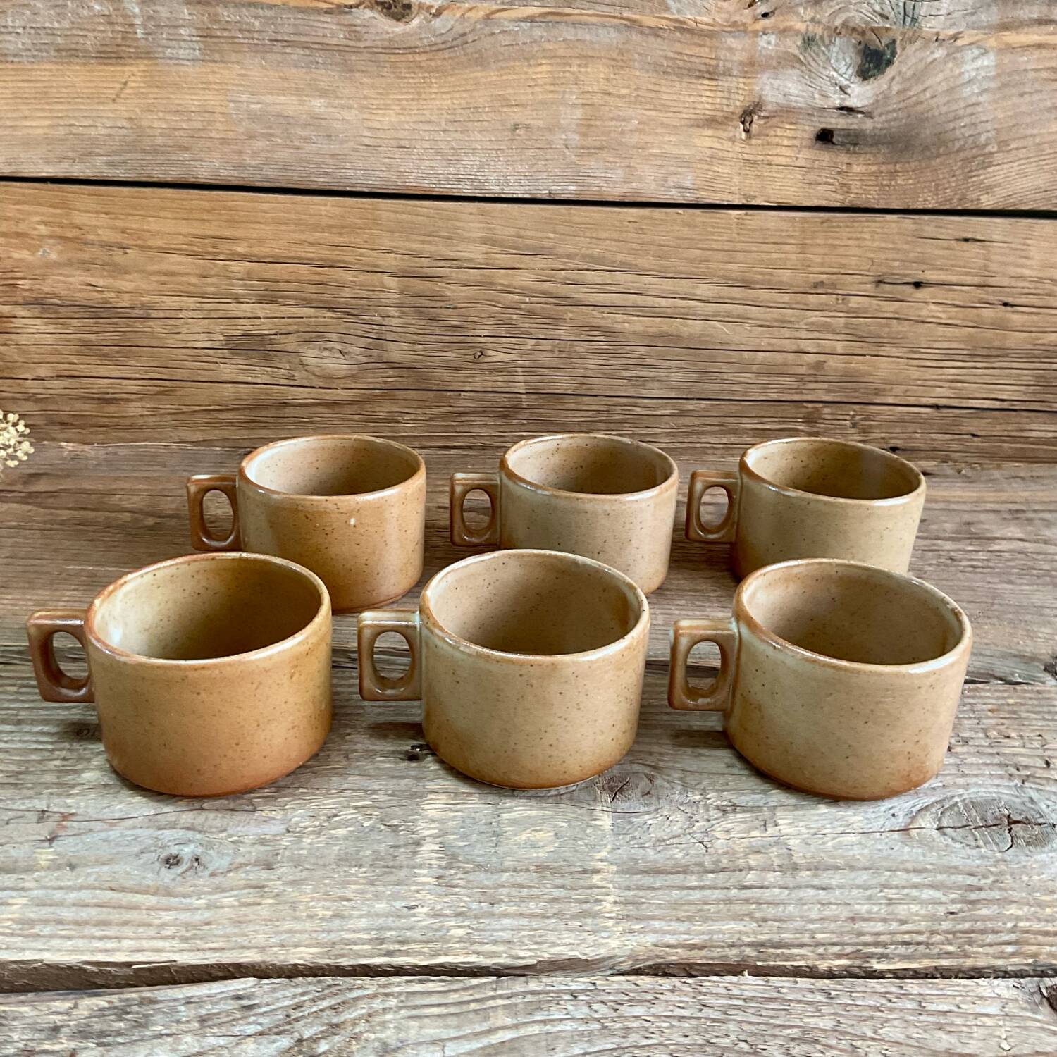 6 tasses en grès de Brenne France