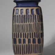 Berit Ternell Relief Pattern Stoneware Vase For Upsala-Ekeby, 1960s