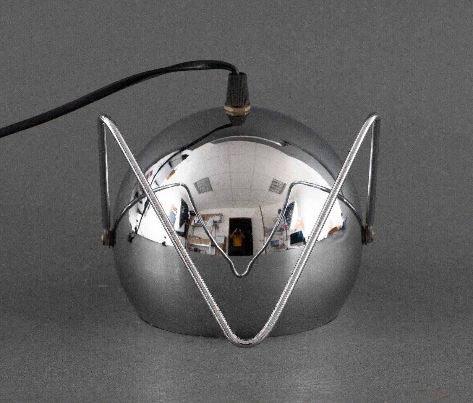 1970 lamp in chrome metal with tubular base