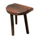 Tabouret en bois tripode vintage