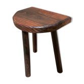 Tabouret en bois tripode vintage