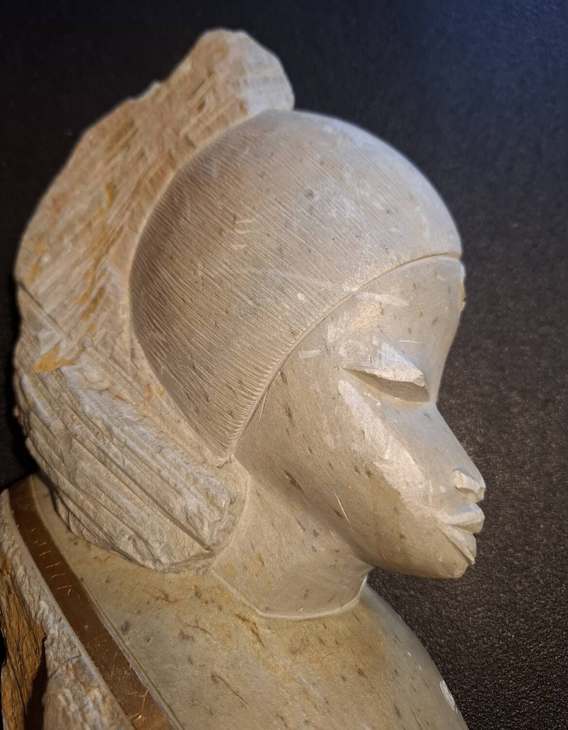 Handcrafted stone bust