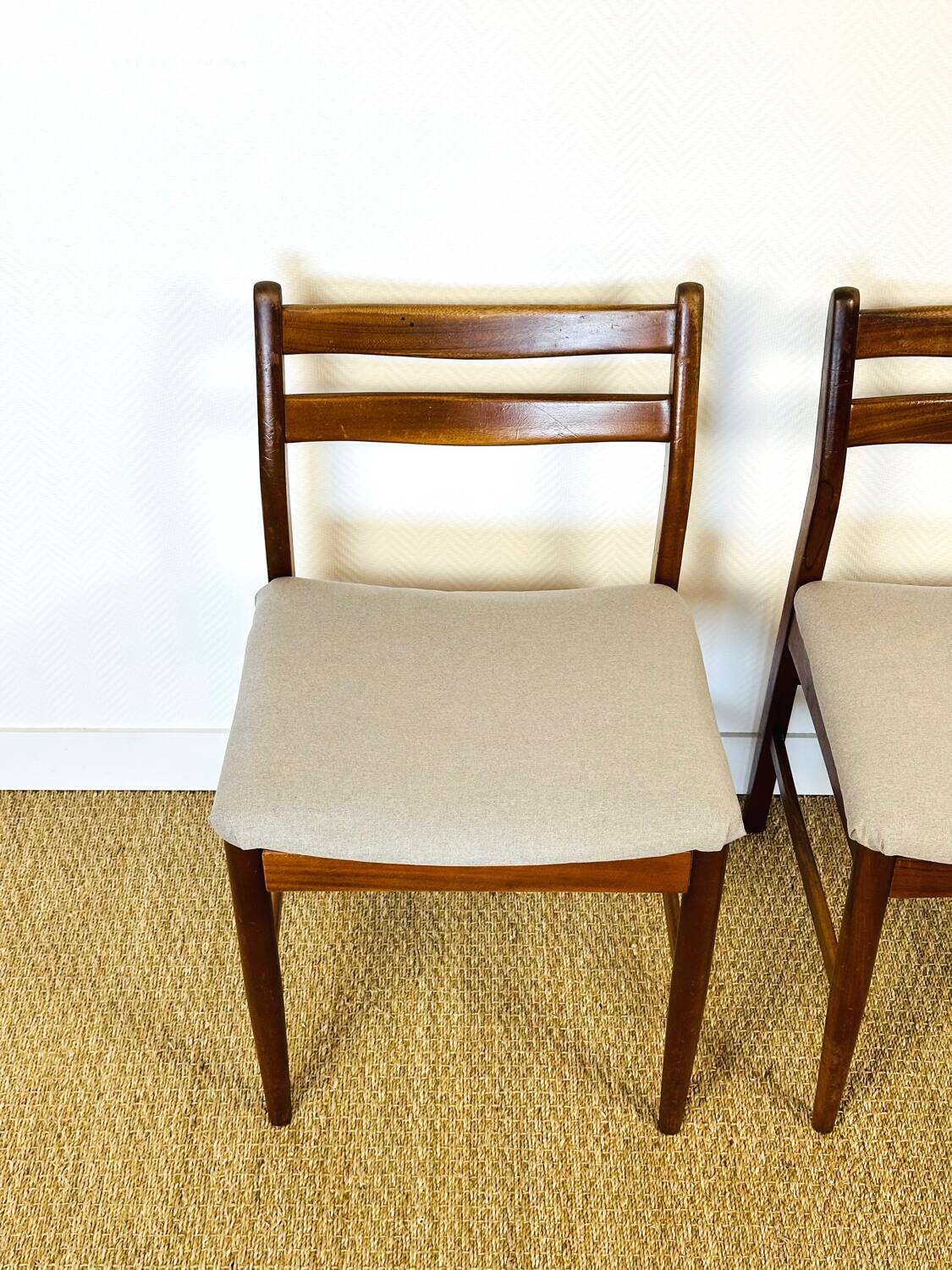 4 Scandinavian teak chairs 1960