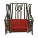 Italian large "chinoiserie" lounge chair by Giorgetti, 1970s-1980s