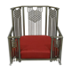 Chaise longue italienne « chinoiserie » de giorgetti, années 1970-1980