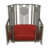 Chaise longue italienne « chinoiserie » de giorgetti, années 1970-1980