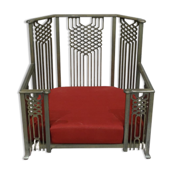 Italian large "chinoiserie" lounge chair by Giorgetti, 1970s-1980s