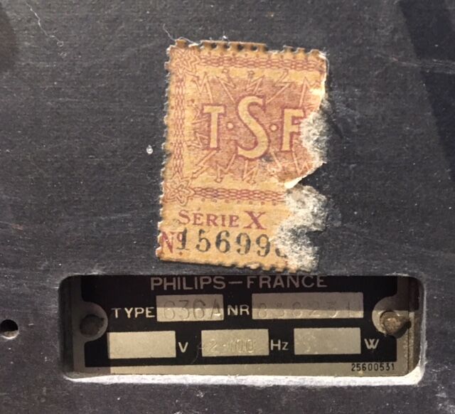 TSF Philips 636 radio from  1933
