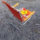 2 folding armchairs camping or beach vintage 70