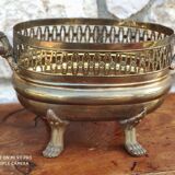 Old brass planter