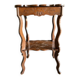 Table d’appoint ancienne bois gravé