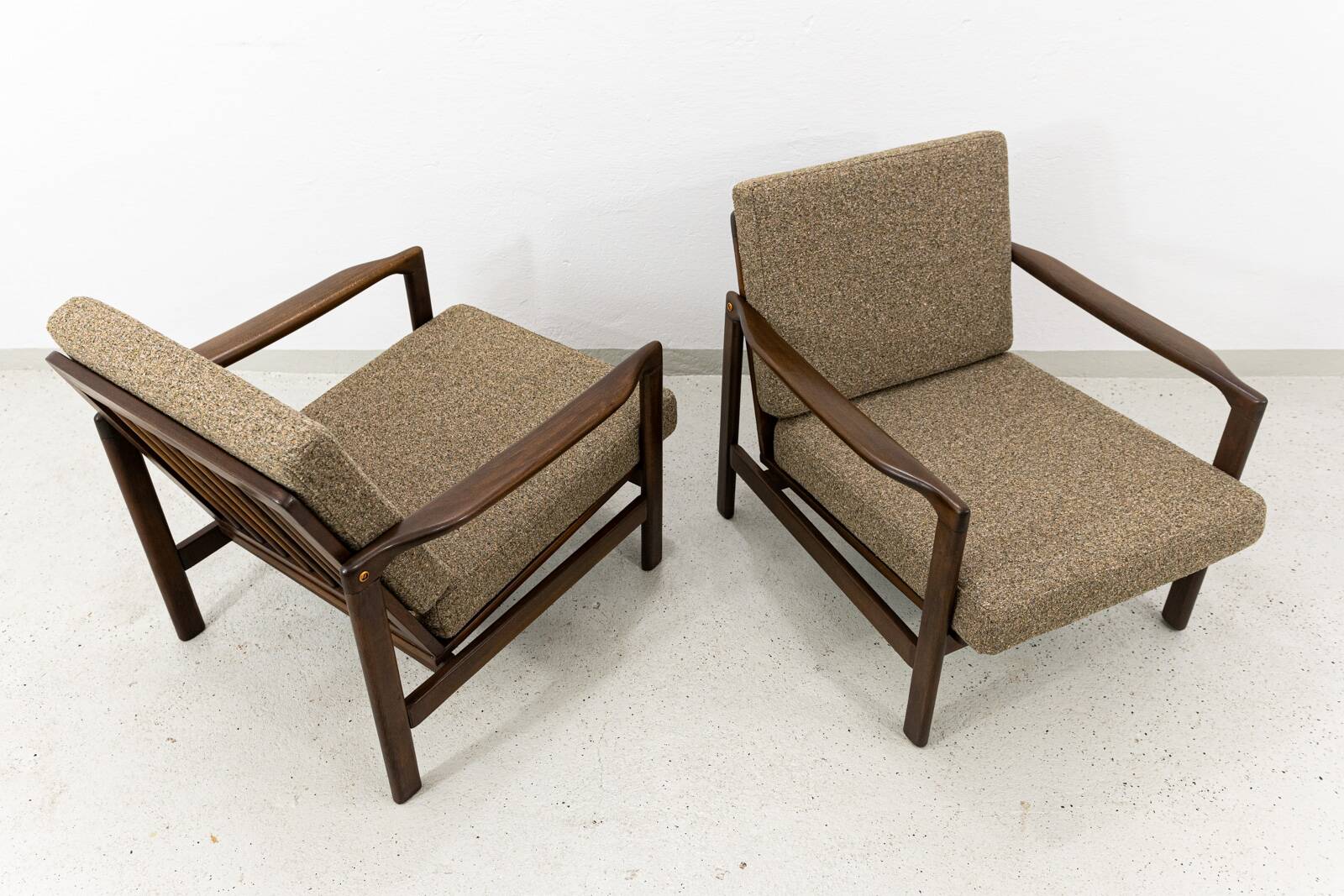 Fauteuils Mid-Century par Zenon Bączyk, années 1960, ensemble de 2