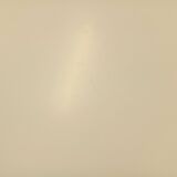 Vintage Eames round table for Vitra in white melamine, wood, and metal.