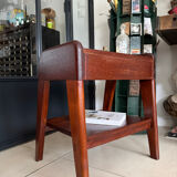 Vintage solid wood bedside table