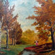 Animated landscape of undergrowth 20th century signed