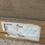 Original Swedish oil on canvas – “Saltsjöbadssommer” by Gustaf Höglund – 1969 – vintage & framed – 51 × 67 cm