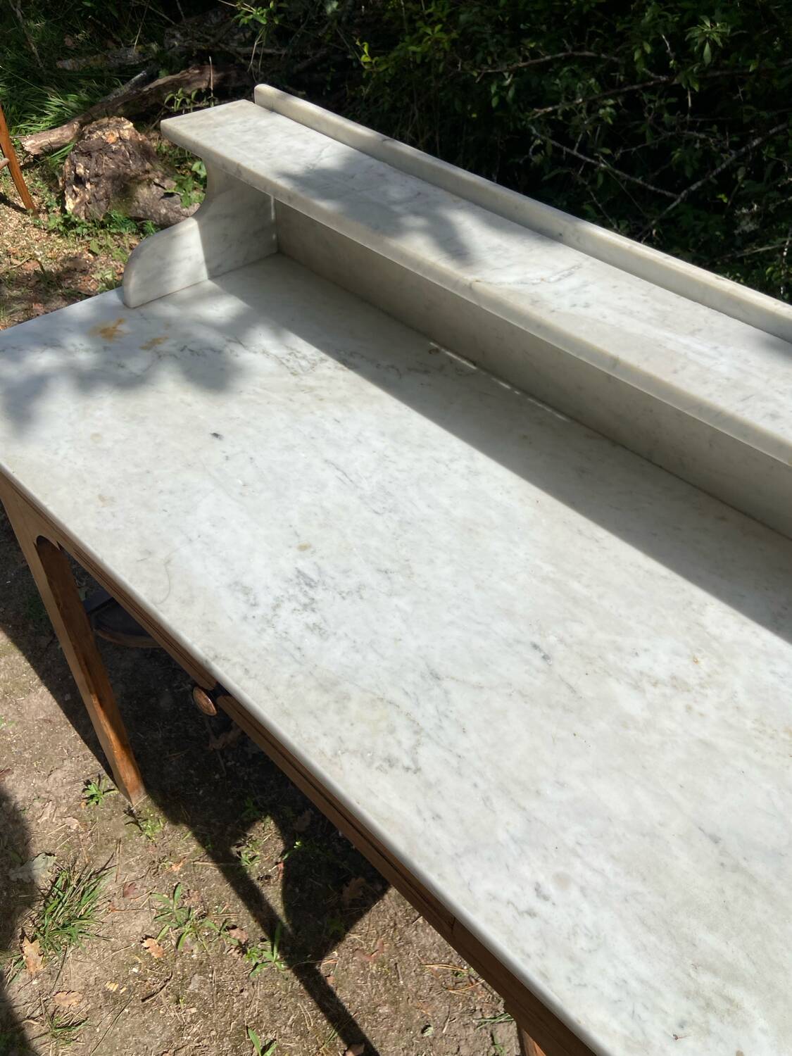 1900s wooden and marble dressing table