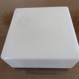 Square ceiling in 1960s white opaline