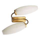 Double flute and brass wall light