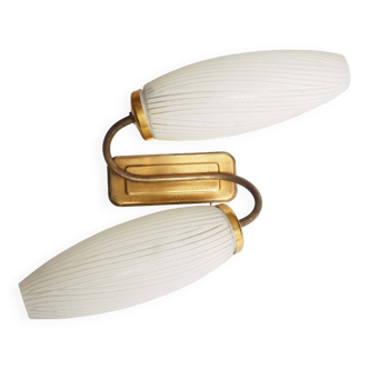 Double flute and brass wall light