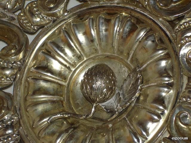 Dish of massive silver monstrance Russia Kiev XX °
