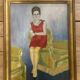 Petit tableau encadré de femme 1960’s