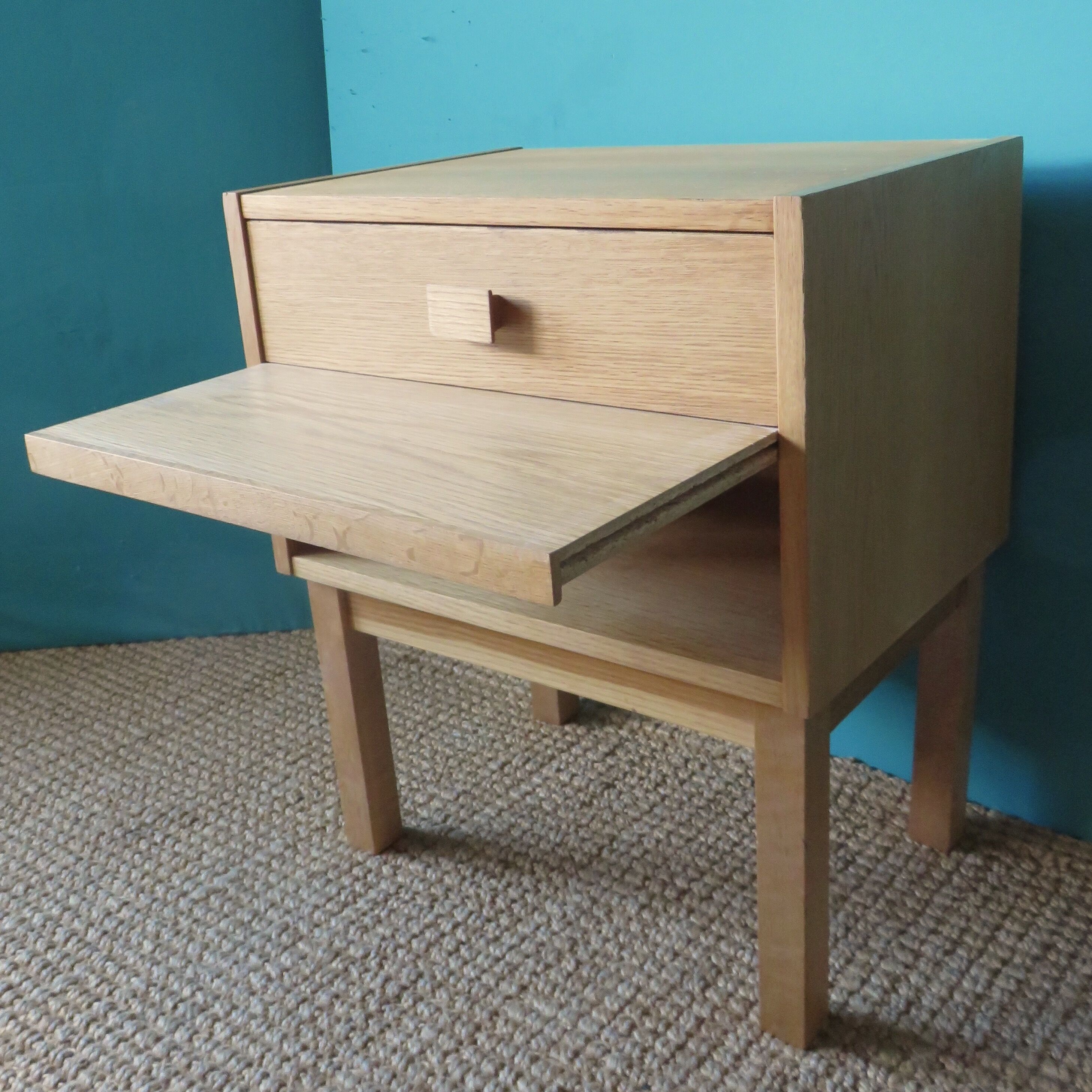 Pair of oak bedside tables, Denmark 1970