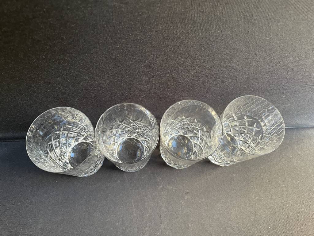 4 Large cut crystal glasses – Cristalleries Royales de Champagne