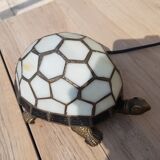 Tiffany style turtle stained glass lamp